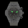 Men's Luxury Business Watch – Hollow Dial, Quartz Movement, Silicone Band - Kasbah Souq