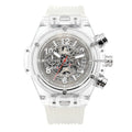 Men's Luxury Business Watch – Hollow Dial, Quartz Movement, Silicone Band - Kasbah Souq
